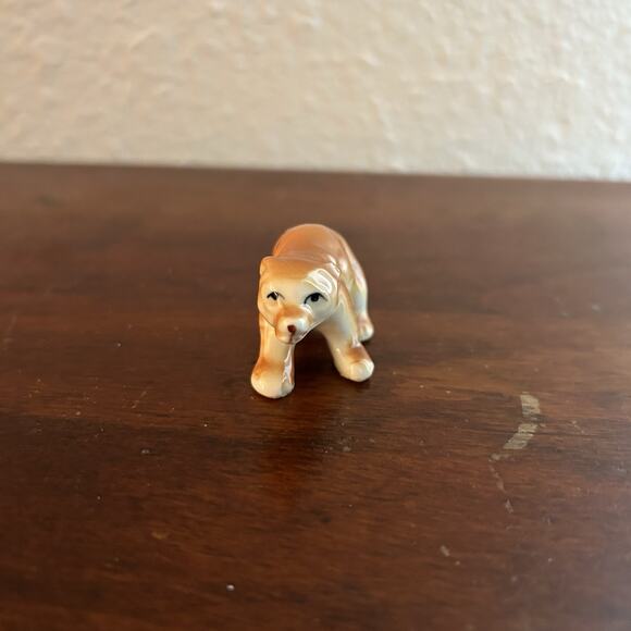 Vintage Bone China Brown Bear Mini Trinket - Picture 2 of 7